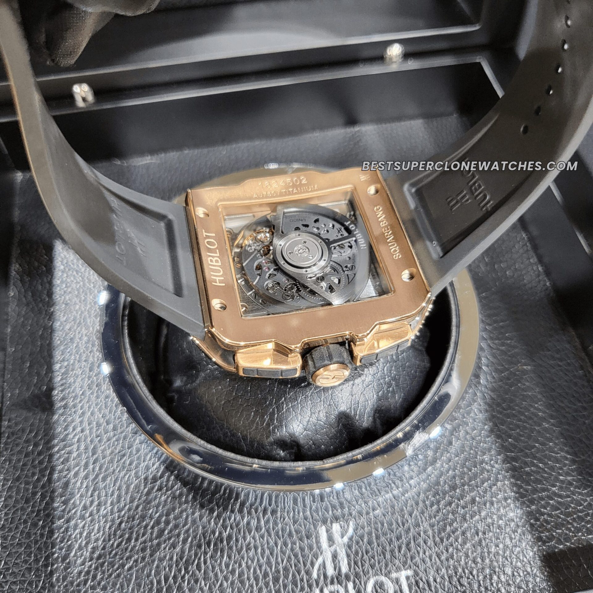 hublot square bang unico clone watch side