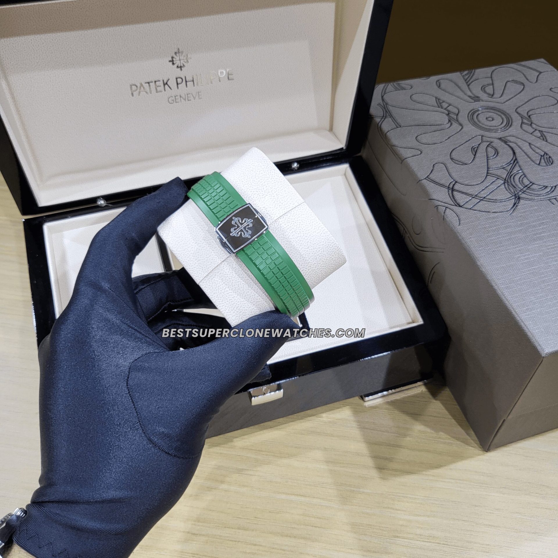 patek philippe white gold fake watch
