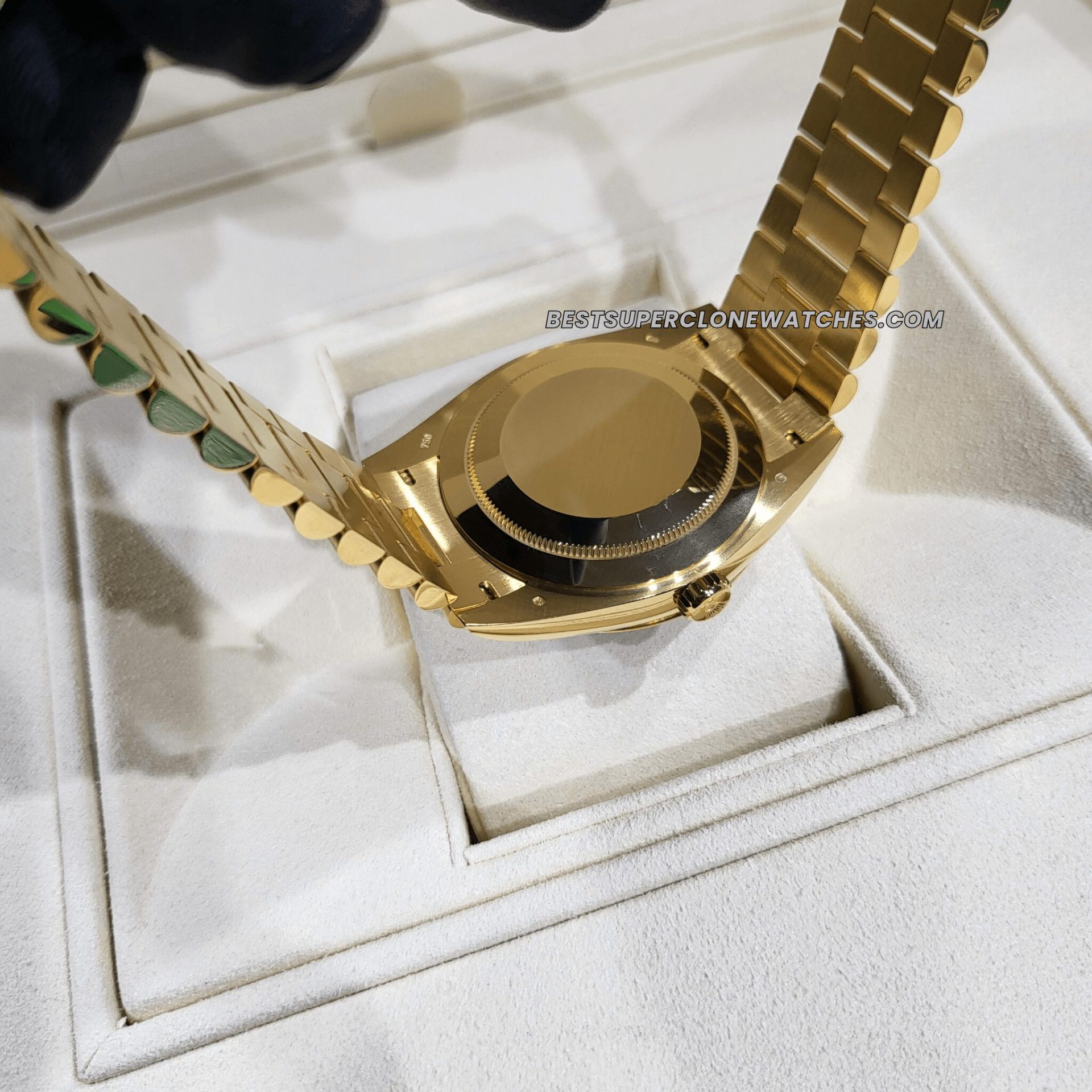 Swiss super clone Rolex Day-Date 40mm watch in yellow gold with 3255 automatic movement