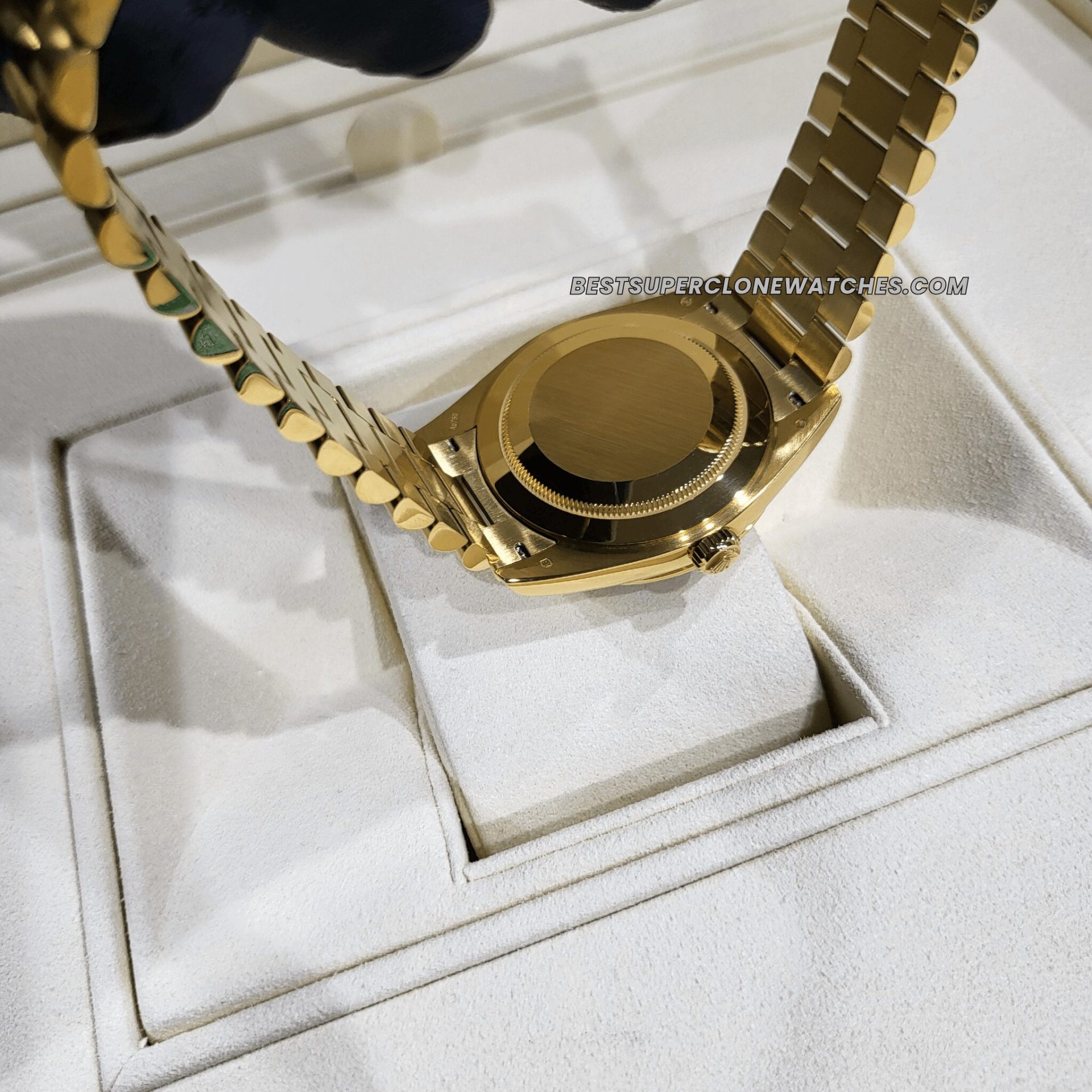 Swiss super clone Rolex Day-Date watch with 3255 movement and presidential bracelet