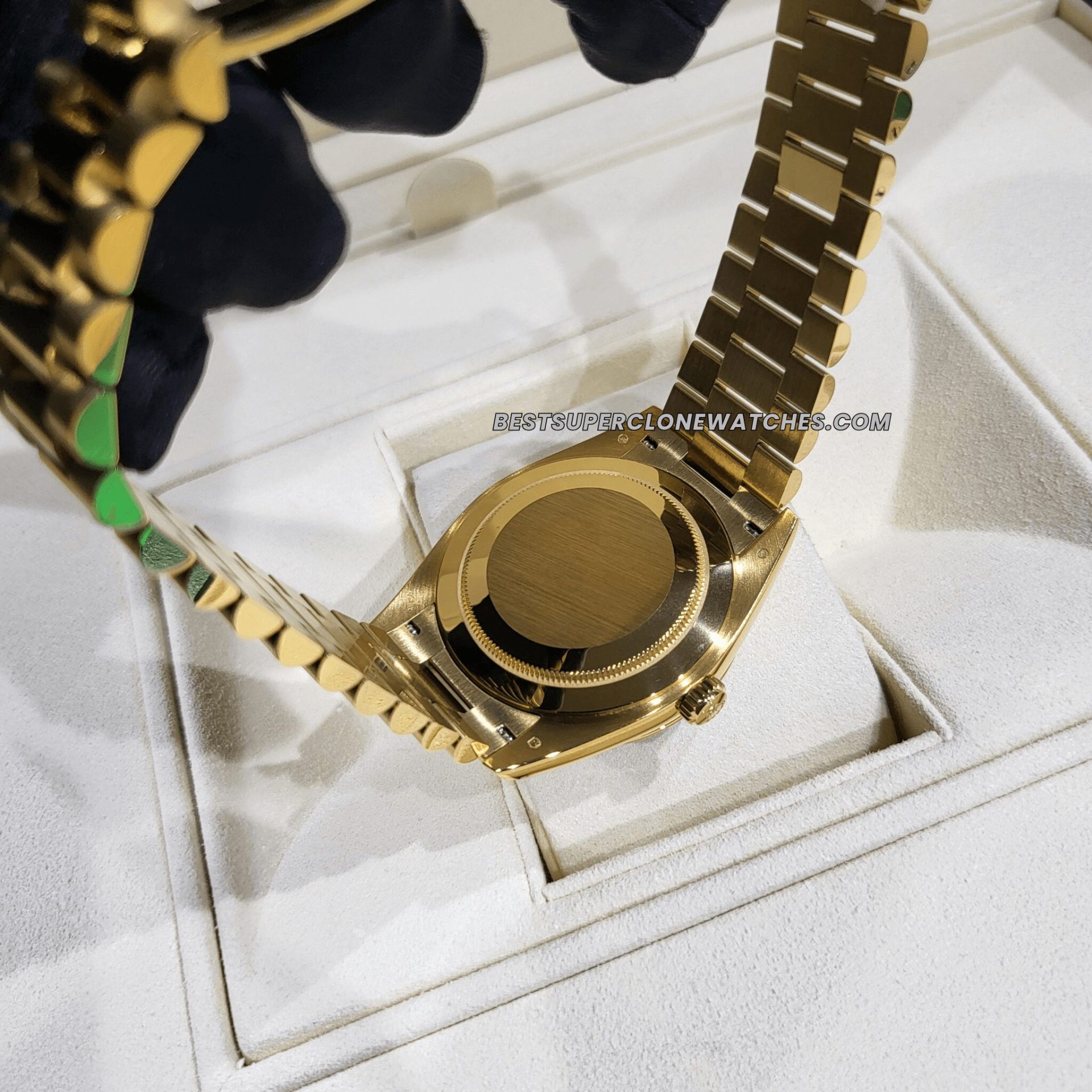 Swiss super clone Rolex Day-Date 40mm watch featuring 3255