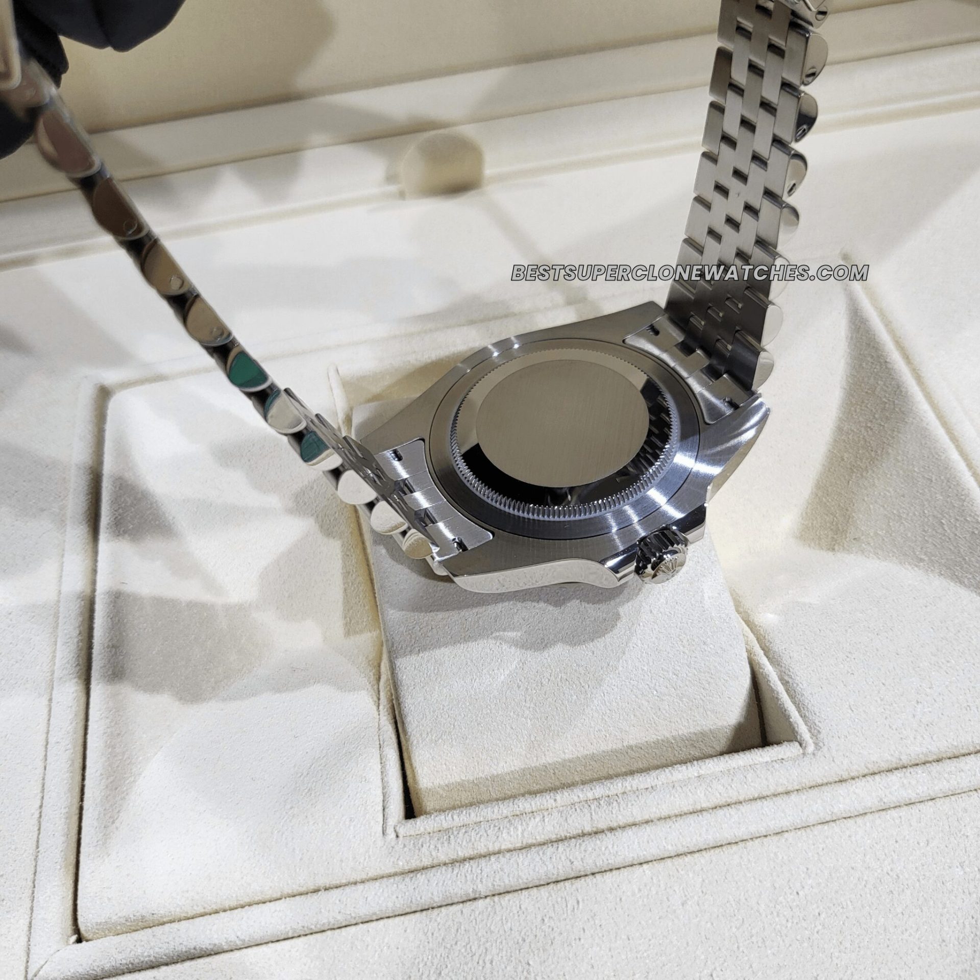 Swiss super clone Rolex GMT Master II Pepsi edition with ceramic bezel and jubilee bracelet