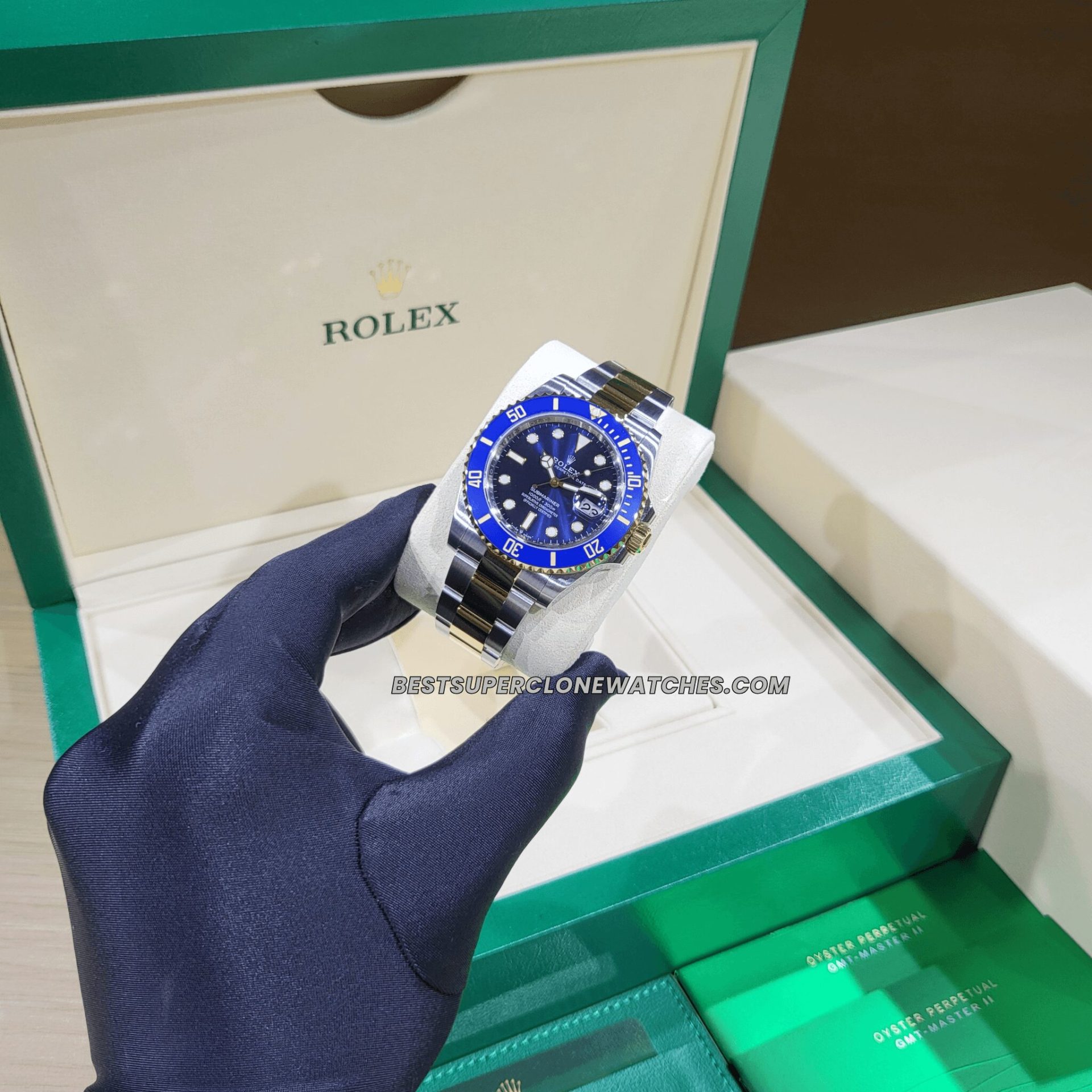 High-quality replica of Rolex Submariner 126613LB with ceramic bezel