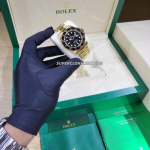 Replica Rolex Submariner 126618LN black dial model with luminous hour markers