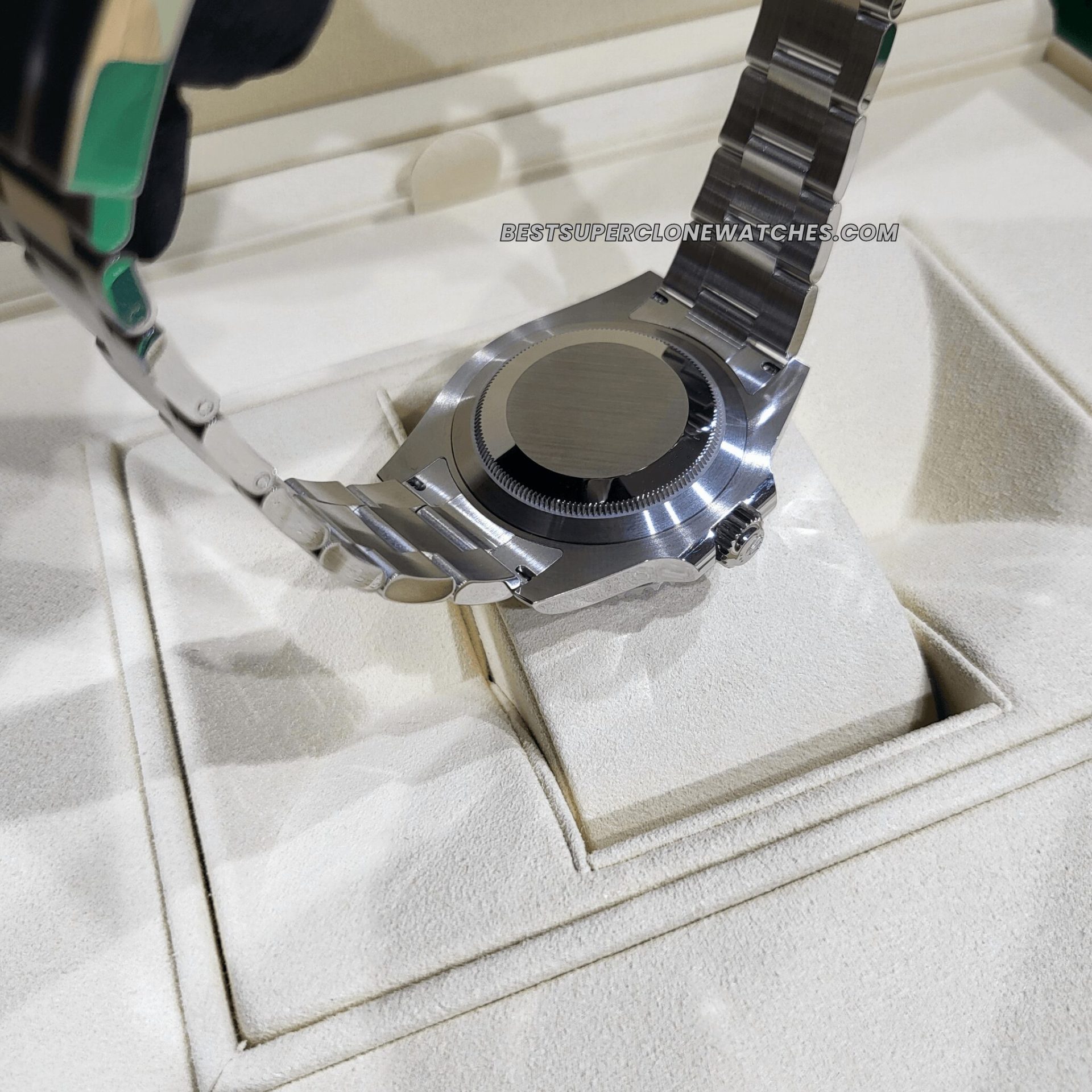 Fake Rolex Submariner Date Ref-126610LN with black dial, Oystersteel case, and Swiss 3235 movement—high-quality super clone.