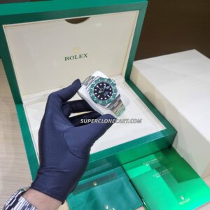 1:1 Swiss replica of Rolex Submariner 126610LV with sapphire crystal and date magnifier