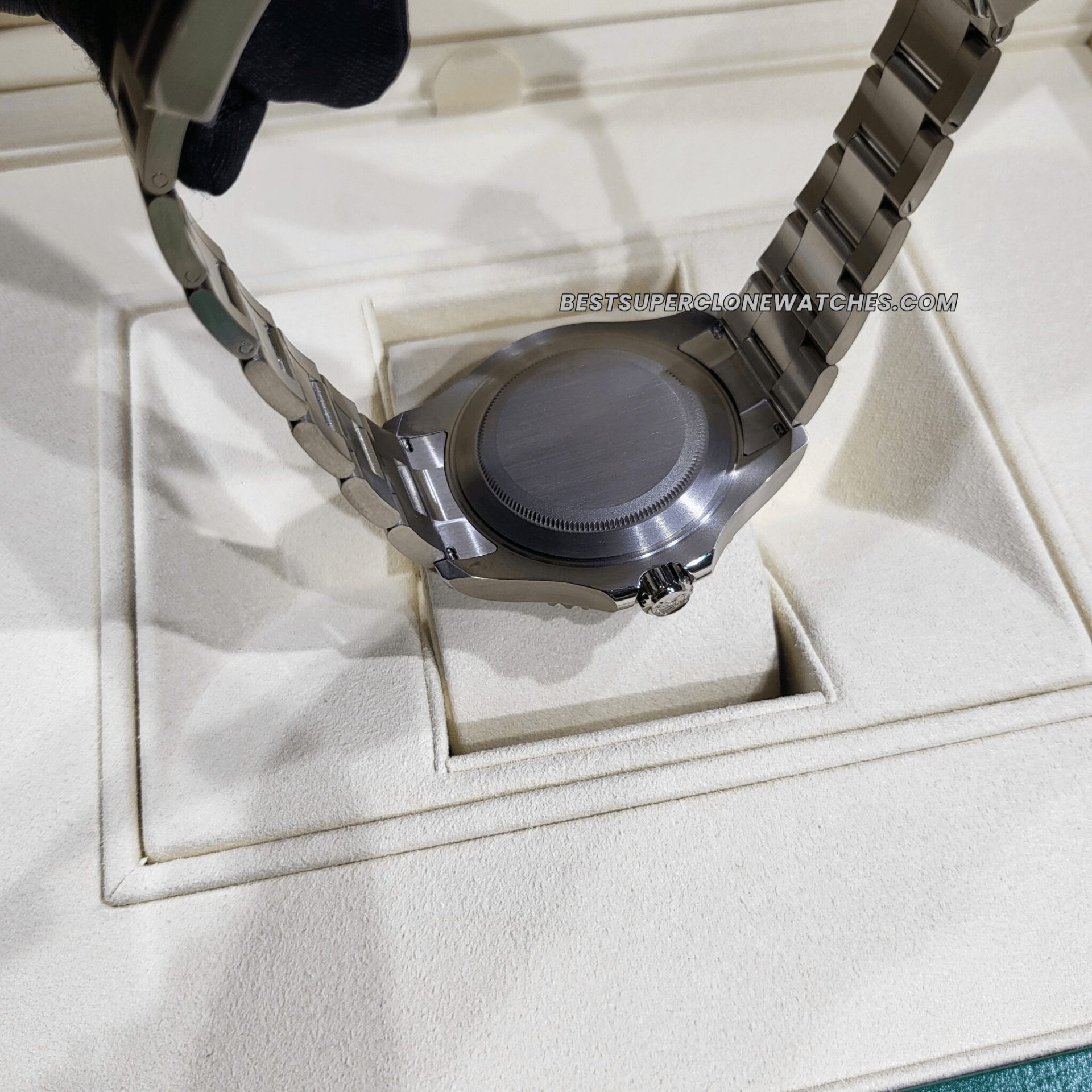 Swiss super clone Rolex Yacht-Master 226627 with lightweight RLX titanium case, featuring a black dial design