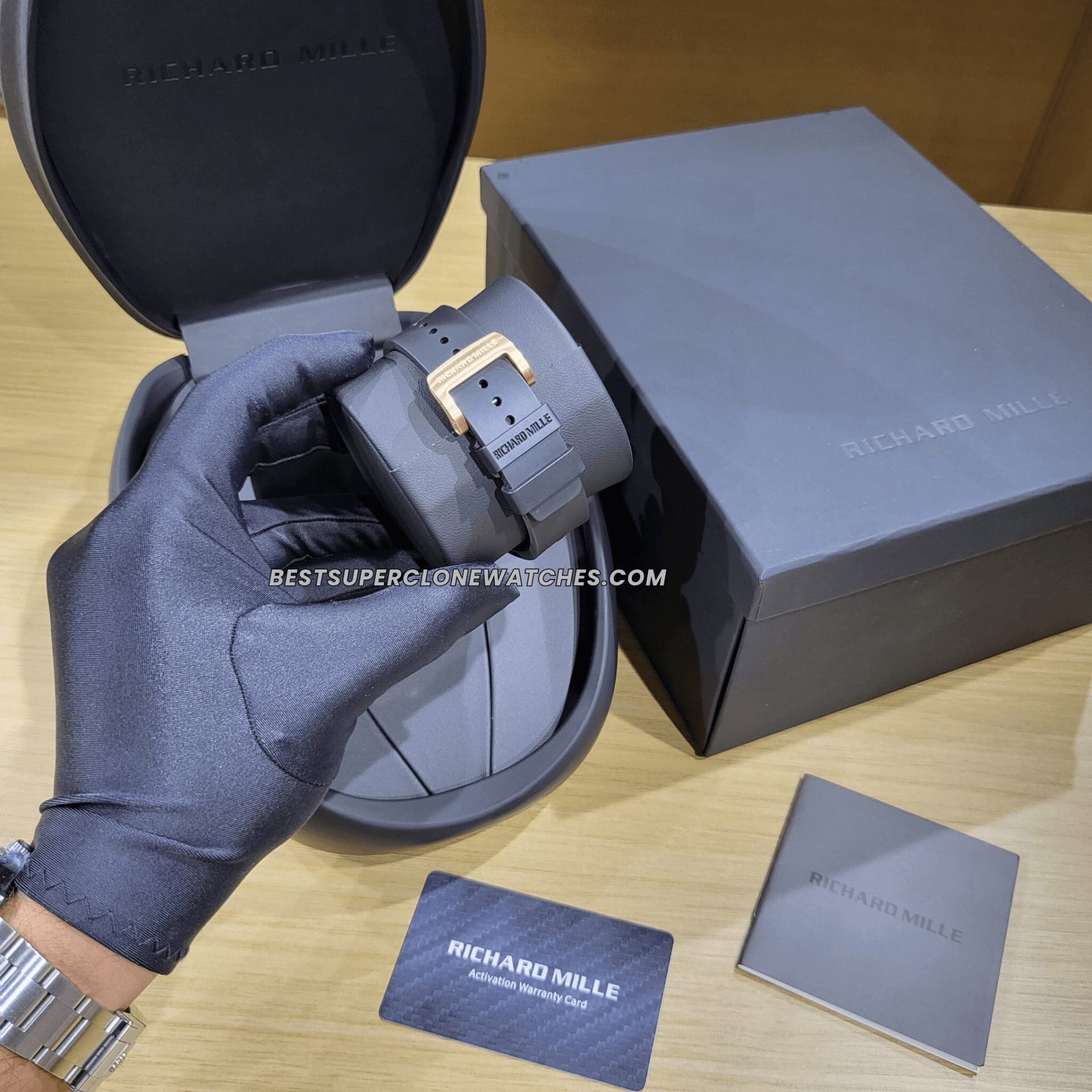 Richard Mille fake watch rose gold case