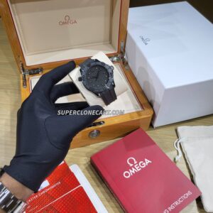 Omega Seamaster Diver 300M Black Ceramic On Rubber Strap Black Dial 8806 Swiss Super Clone Watch Ref-210.92.44.20.01.003