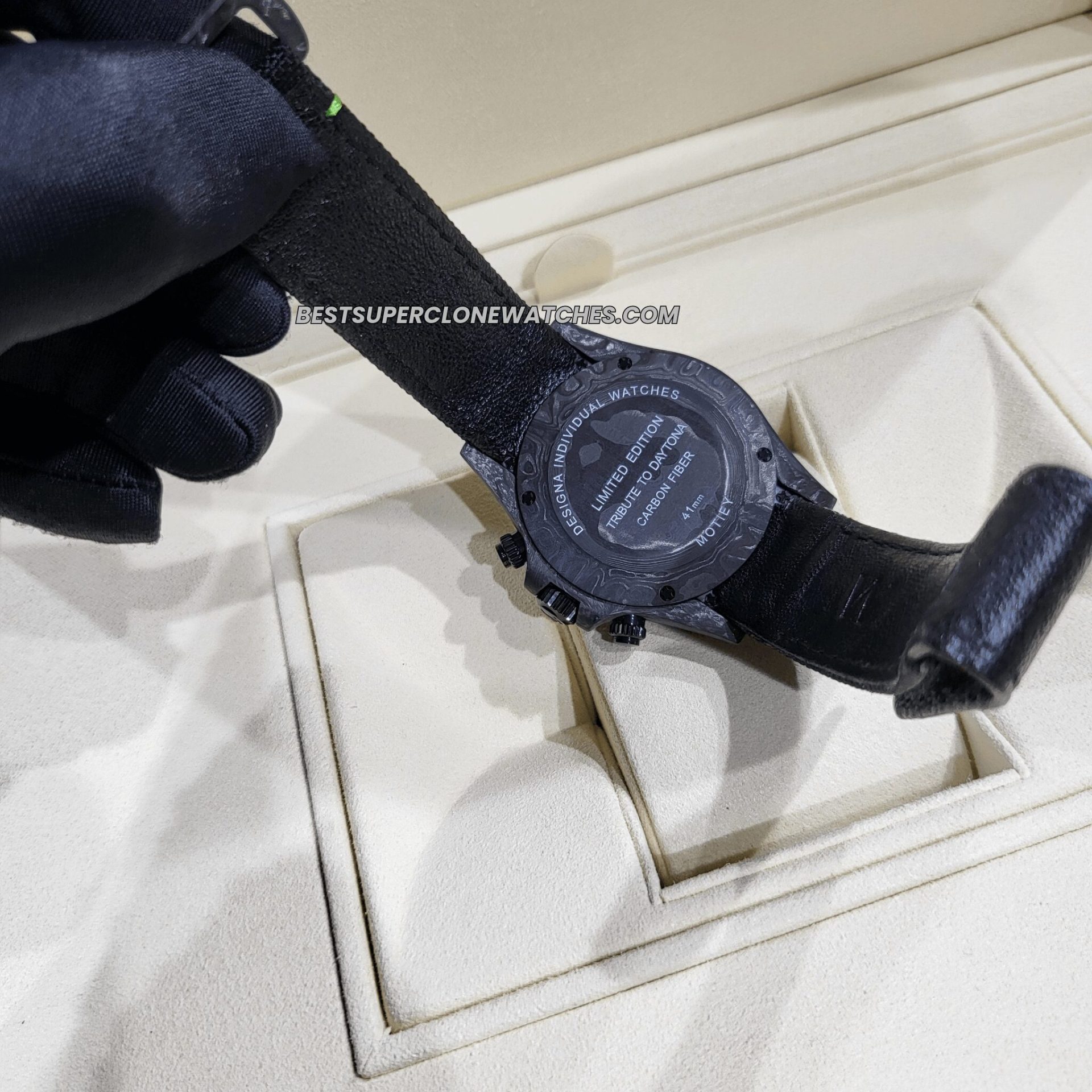 Omega Speedmaster Dark Side Of the Moon 44.25mm Black Ceramic On Coated Nylon Fabric Strap 9300 Swiss Super Clone Watch Ref : 311.92.44.51.01.005 - Image 4