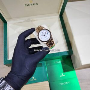 Rolex Land Dweller Everose Gold Honeycomb Super Clone Watches